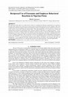 Research paper thumbnail of Reciprocal Use of Forename and Employee Behavioral Reactions in Nigerian Firms