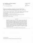 Research paper thumbnail of Kinetics and equilibrium adsorption of iron (II), lead (II), and copper (II) onto activated carbon prepared from olive stone waste