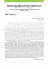 Research paper thumbnail of Editorial revista "Socializar Conocimientos", vol. 4, n.º 1