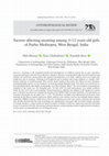 Research paper thumbnail of Factors affecting stunting among 3-12 years old girls of Purba Medinipur, West Bengal, India