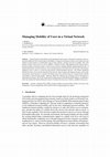 Research paper thumbnail of Managing Mobility of Users in a Virtual Network