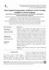 Research paper thumbnail of Neuro Linguistic Programming : An Effective Tool for Teaching of English as a Second Language