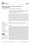 Research paper thumbnail of Construction Robotics and Human–Robot Teams Research Methods