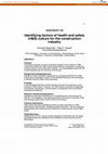 Research paper thumbnail of Identifying factors of health and safety (H&S) culture for the construction industry