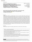 Research paper thumbnail of Universal Health Coverage in Marginalized Populations: A Qualitative Evaluation of a Health Reform Implementation in Rural Ecuador