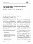 Research paper thumbnail of An Investigation of Moral Foundations Theory in Turkey Using Different Measures