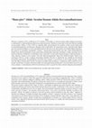 Research paper thumbnail of “Bana göre” Ahlak: Sıradan İnsanın Ahlakı Kavramsallaştırması