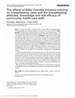 Research paper thumbnail of The effects of Baby Friendly Initiative training on breastfeeding rates and the breastfeeding attitudes, knowledge and self-efficacy of community health-care staff