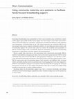 Research paper thumbnail of Using community maternity care assistants to facilitate family-focused breastfeeding support