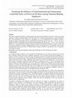 Research paper thumbnail of Examining the Influence of Transformational and Transactional Leadership Styles on Perceived Job Stress among Ghanaian Banking Employees