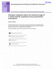 Research paper thumbnail of Divergent viewpoints about the statistical stage of a mixed method: qualitative versus quantitative orientations