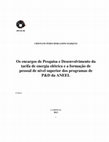 Research paper thumbnail of Os encargos de pesquisa e desenvolvimento da tarifa de energia elétrica e a formação de pessoal de nível superior dos programas de P&D da ANEEL