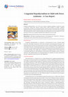 Research paper thumbnail of Congenital Hypothyroidism in Child with Down syndrome -A Case Report