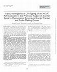 Research paper thumbnail of Rapid, Homogeneous Genotyping of the 4G/5G Polymorphism in the Promoter Region of the PAI1 Gene by Fluorescence Resonance Energy Transfer and Probe Melting Curves