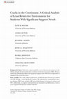 Research paper thumbnail of Cracks in the Continuum: A Critical Analysis of Least Restrictive Environment for Students with Significant Support Needs