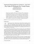 Research paper thumbnail of The Value Of Webcams For Virtual Teams