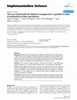 Research paper thumbnail of The use of telehealth for diabetes management: a qualitative study of telehealth provider perceptions