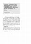 Research paper thumbnail of A consumer’s fundamental right to equality in terms of the Consumer Protection Act and the role of the promotion of Equality and Prevention of Unfair Discrimination Act