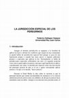 Research paper thumbnail of La jurisdicción especial de los peregrinos