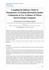 Research paper thumbnail of Compiling the Influence Model of Management Accounting Information Quality Components on Tax Avoidance of Tehran Stock Exchange Companies