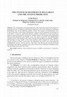 Research paper thumbnail of THE SYSTEM OF DIATHESES IN BULGARIAN AND THE STATIVE PREDICATES