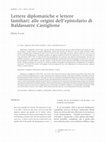 Research paper thumbnail of Lettere famigliari e lettere diplomatiche: alle origini dell’epistolario di Baldassarre Castiglione, in “Mélanges de l’Ecole Française de Rome. Italie et Méditerranée”, vol. 132, 2/ 2020, pp. 1-19