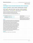 Research paper thumbnail of Case Report: Acute isoniazid intoxication after intentional ingestion