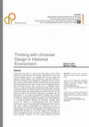 Research paper thumbnail of Thinking With Universal Designing in Historical Environment