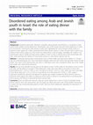 Research paper thumbnail of Disordered eating among Arab and Jewish youth in Israel: the role of eating dinner with the family