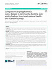 Research paper thumbnail of Comparisons in polypharmacy over a decade in community-dwelling older adults-findings from Israel national health and nutrition surveys