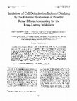 Research paper thumbnail of Inhibition of cell dehydration-induced drinking by tachykinins: Evaluation of possible renal effects accounting for the long-lasting inhibition