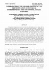 Research paper thumbnail of Understanding the Gender Preference on the Motivation of Informal Entrepreneurs: The Southwest, Nigeria Scenario