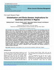 Research paper thumbnail of Globalisation and Ebola Disease: Implications for Business Activities in Nigeria