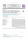 Research paper thumbnail of Data article on institutional framework and business survivals of informal entrepreneurs in electronics market, Southwest, Nigeria