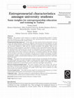 Research paper thumbnail of Entrepreneurial characteristics amongst university students: insights for understanding entrepreneurial intentions amongst youths in a developing economy