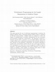 Research paper thumbnail of Evolutionary programming for the length minimization of addition chains