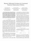 Research paper thumbnail of The baldwin effect on a memetic differential evolution for constrained numerical optimization problems