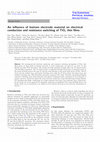 Research paper thumbnail of An influence of bottom electrode material on electrical conduction and resistance switching of TiO x thin films