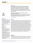 Research paper thumbnail of New regression formula to estimate the prenatal crown formation time of human deciduous central incisors derived from a Roman Imperial sample (Velia, Salerno, Italy, I-II cent. CE)