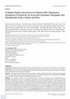 Research paper thumbnail of A Mobile Health Intervention for Patients With Depressive Symptoms: Protocol for an Economic Evaluation Alongside Two Randomized Trials in Brazil and Peru