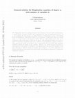 Research paper thumbnail of General solution for Diophantine equation of degree n, with number of variables d(Proof of FERMAT-LAST-THEOREM)