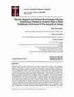 Research paper thumbnail of Teacher Support and School Environment Factors Influencing Children’s Outdoor Play in Early Childhood Curriculum in Pre-schools in Kenya