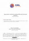 Research paper thumbnail of Approximate methods for solving differential fractional equations