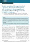 Research paper thumbnail of Quality Assurance Through Standard Operating Procedures Development and Deviation: A Medicolegal Death Investigation Systems Response to the COVID-19 Pandemic