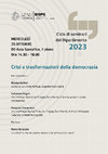 Research paper thumbnail of Crisi e trasformazioni della democrazia