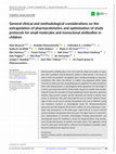 Research paper thumbnail of General clinical and methodological considerations on the extrapolation of pharmacokinetics and optimization of study protocols for small molecules and monoclonal antibodies in children