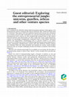 Research paper thumbnail of Exploring the entrepreneurial jungle: unicorns, gazelles, zebras and other venture species