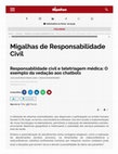 Research paper thumbnail of Responsabilidade civil e teletriagem médica: o exemplo da vedação aos 'chatbots'