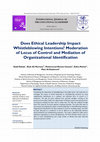 Research paper thumbnail of Does Ethical Leadership Impact Whistleblowing Intentions? Moderation of Locus of Control and Mediation of Organizational Identification