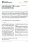 Research paper thumbnail of Effects of flaxseed mucilage and water to cement ratio on mechanical and hydration characteristics of an OPC mortar